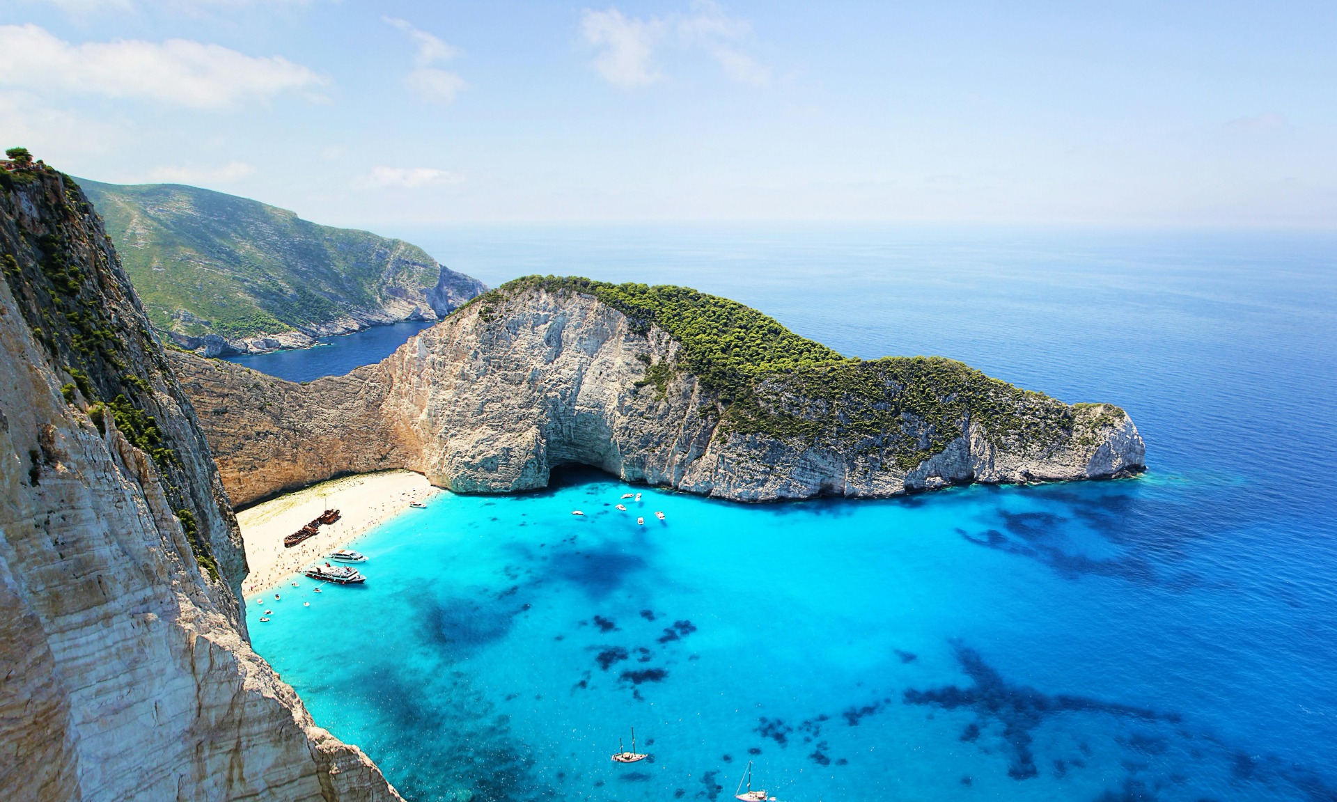 Navagio beach in Zakinthos
