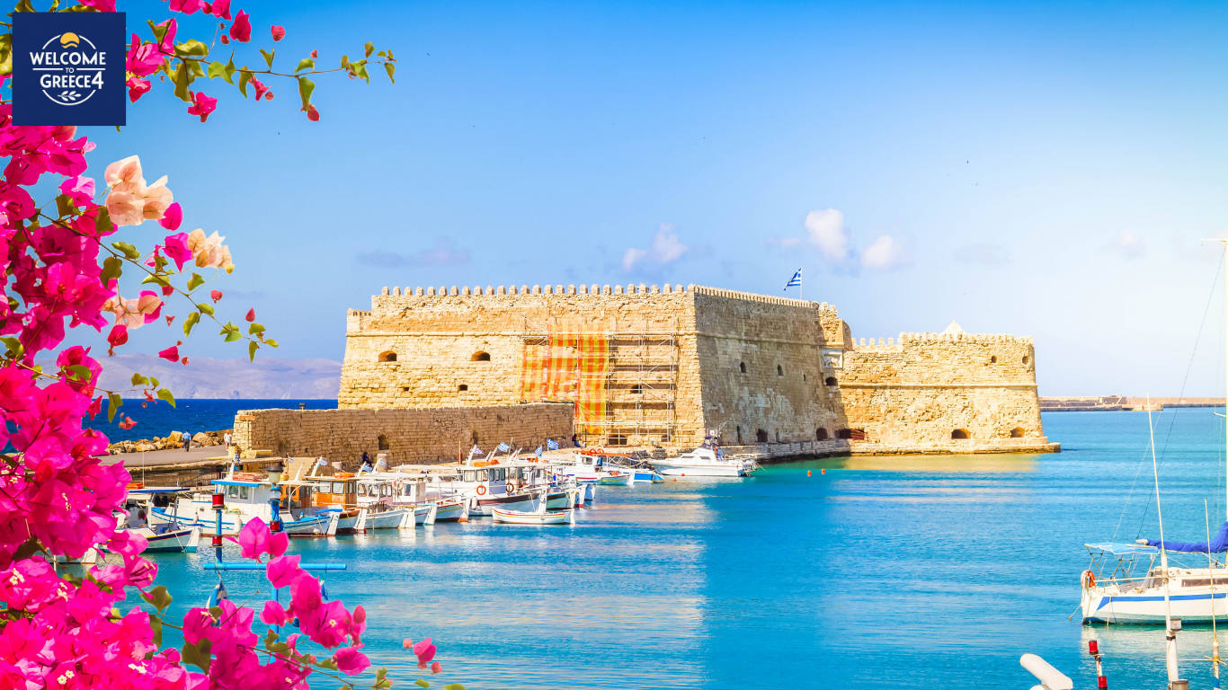 Heraklion Greece Venetian Fortress Old Harbour